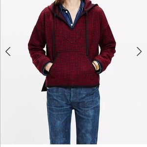 Madewell brushed houndstooth hoodie XS